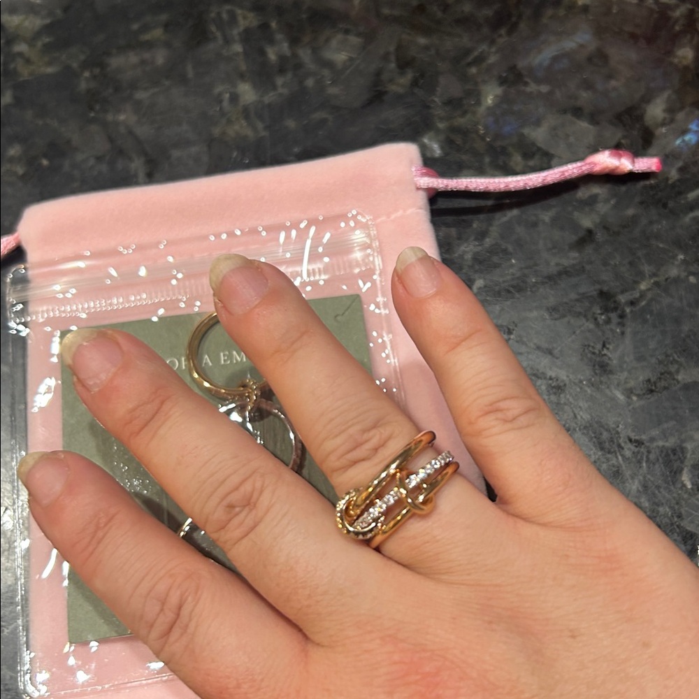 Victoria Emerson Gold Triple Ring - stackable - Picture 4 of 5